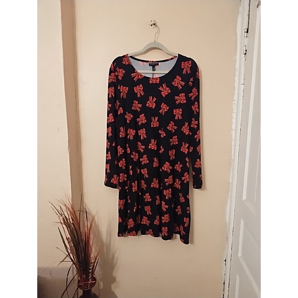 Allison/Brittney Red Christmas Bow Dress